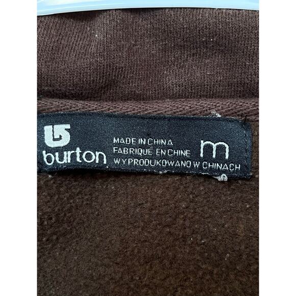 Burton Women's Size Medium Brown Zip Front Long Sleeve Sweatshirt Jacket - Picture 2 of 6